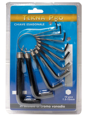 SERIE 10 CHIAVI ESAG.NERETEKNA PRO C/ANELLO CHINA T MAX 6044 CF 1,0