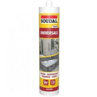 SILICONE ACETICO SOUDAL UNIVERSALE TRASPARENTE DA 280 ML PER ESTERNI ED INTERNI