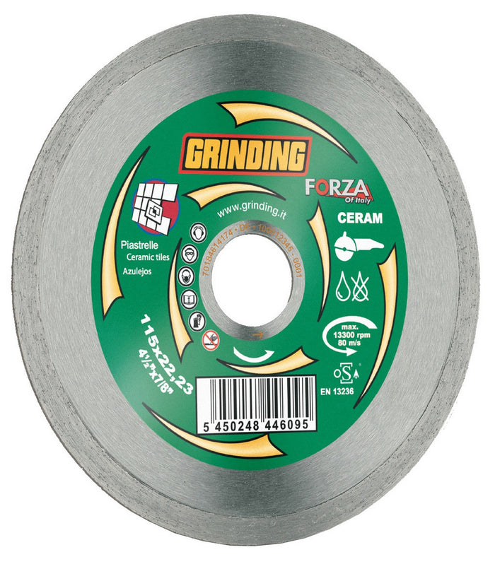 Forza By Grinding Disco Per Ceramica,Corona Continua,Diametro 115 Mm,Foro 22 Mm Cer