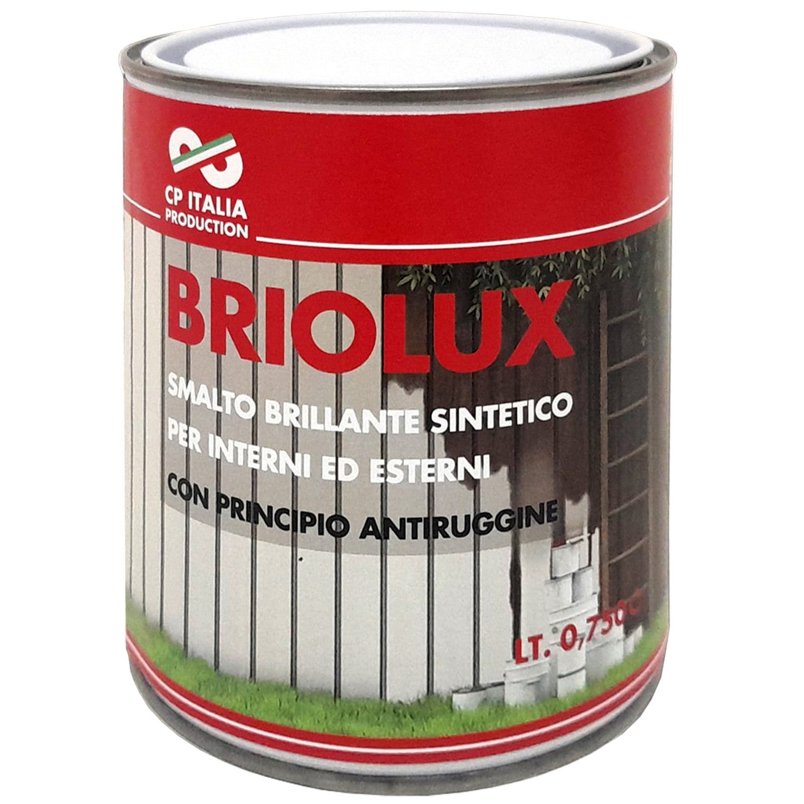 6pz smalto briolux litri.0,750 grigio ferro 736 cod:ferx.5639