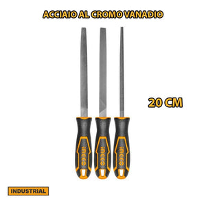 Set raspe lime ferro 3 pz 20 cm - Ingco HKTFS1308