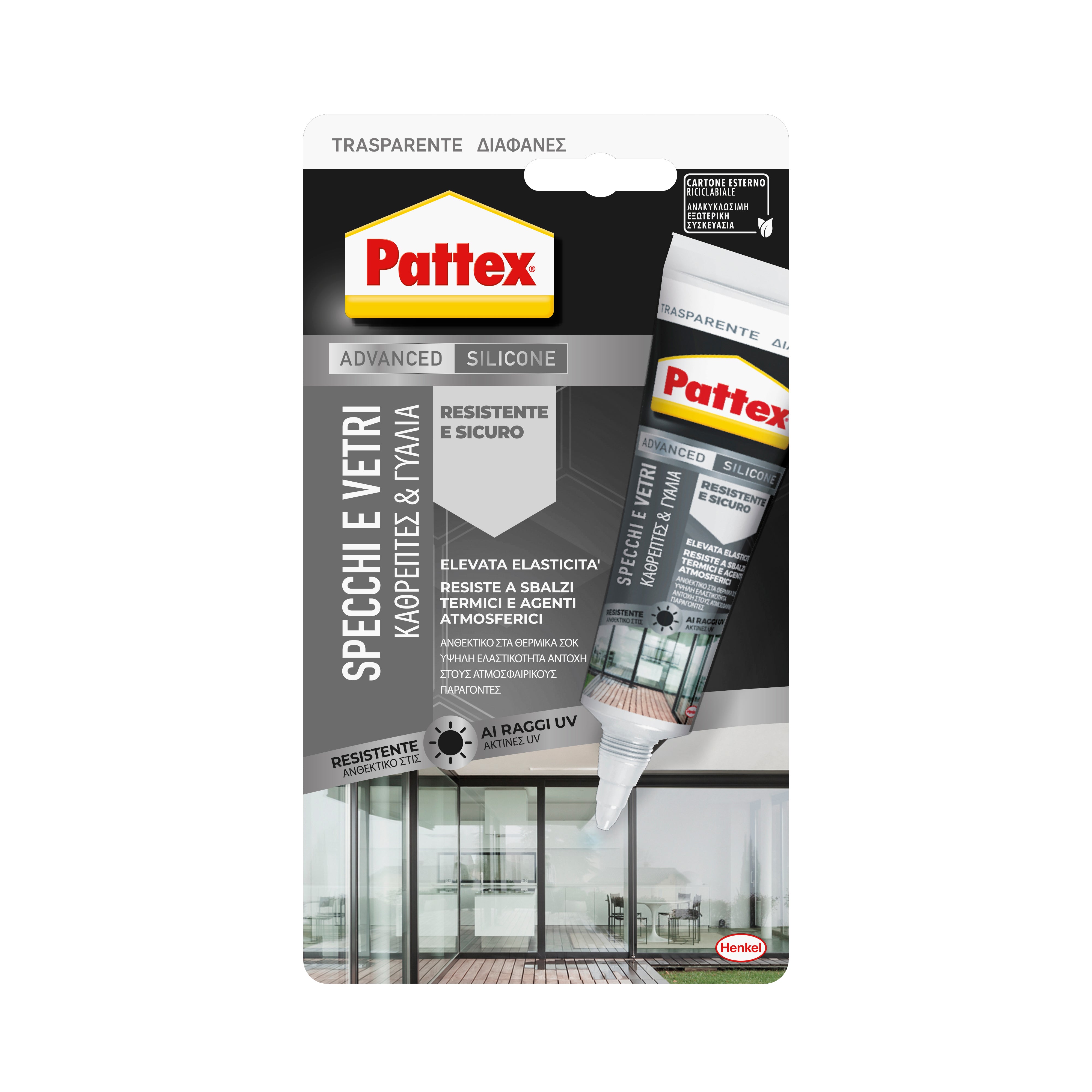 PATTEX SILICONE SPECCHI E VETRI ML.50 HENKEL ITALIA PZ 12,0