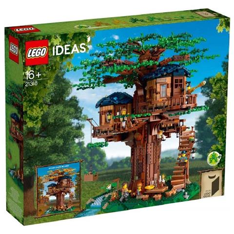 Lego ideas 21318 casa sullalbero, modellino da costruire con elementi in plastica pe, con 3 casette e minifigure - LEGO0000516