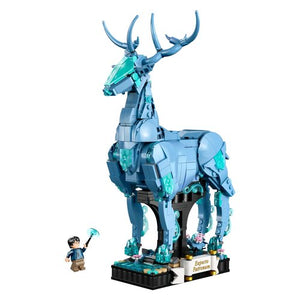 Lego harry potter 76414 expecto patronum set 2 in 1 con figure animali, cervo e lupo, regali per adolescenti, donne e uomini