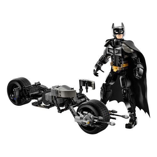 Personaggio costruibile di batman con bat-pod lego 76273 dc comics sup