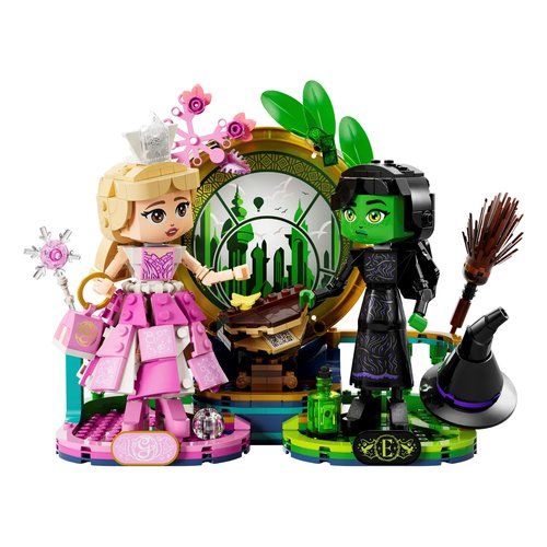 Personaggi di elphaba e glinda lego 75682 wicked