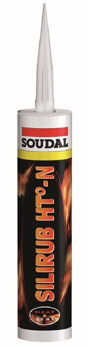 SOUDAL SILICONE ALTA TEMP. NEUTRO NERO ML.310 SILIRUB HT-N B