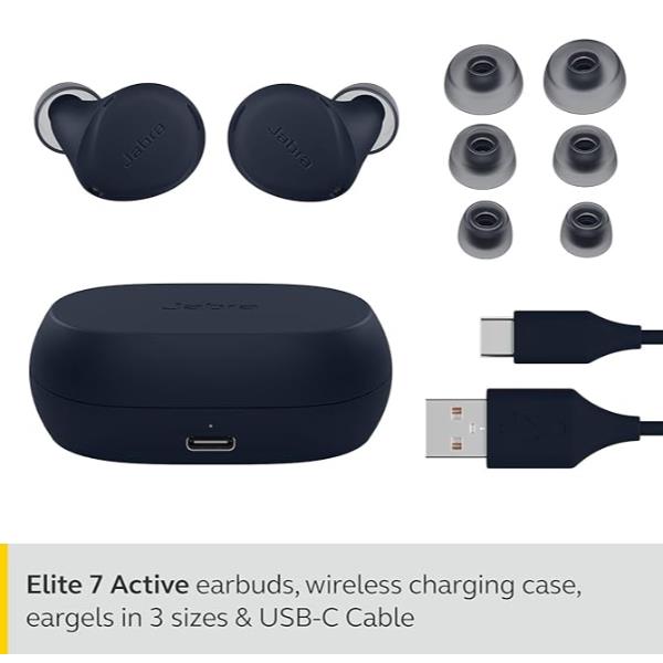 Jabra 100-99171002-60 cuffia e auricolare wireless in-ear sport usb tipo-c bluetooth blu marino