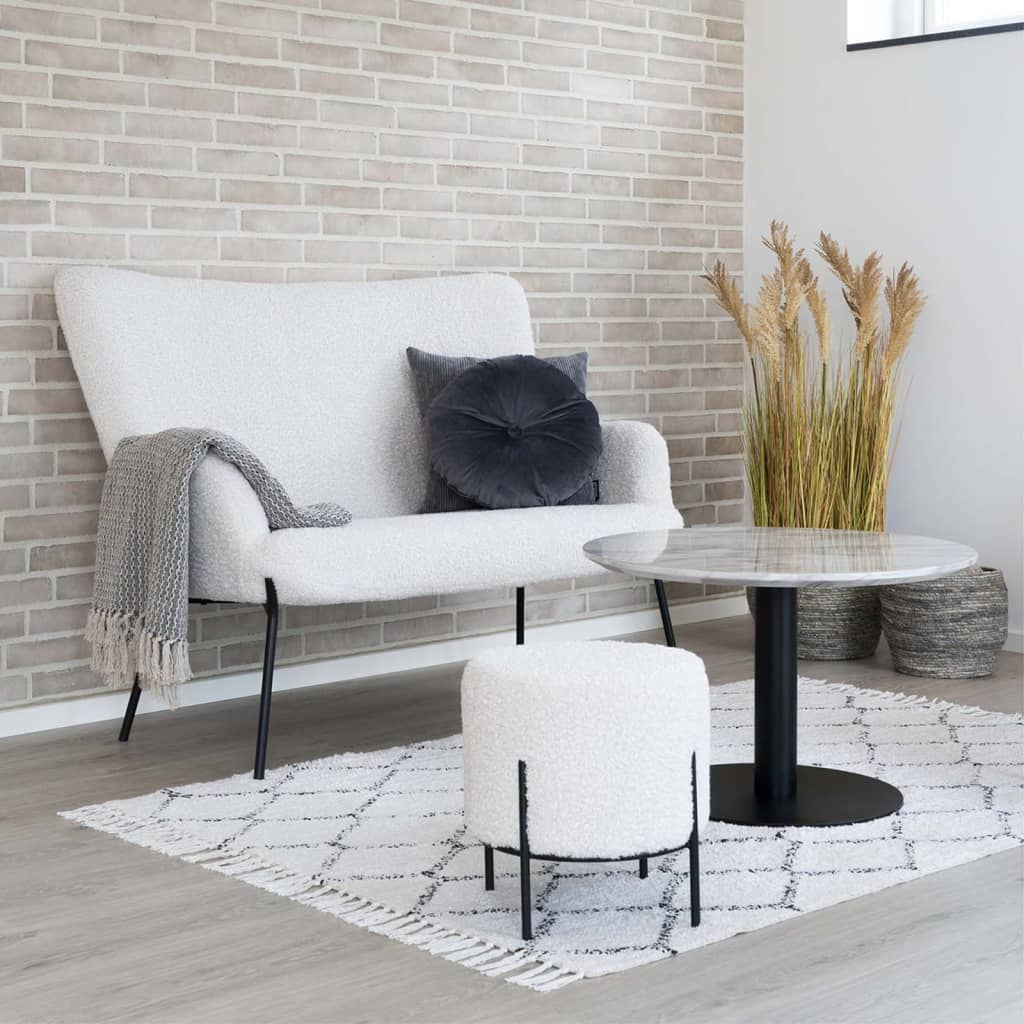 House Nordic Pouf Cali Bianco 442765