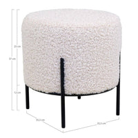 House Nordic Pouf Cali Bianco 442765