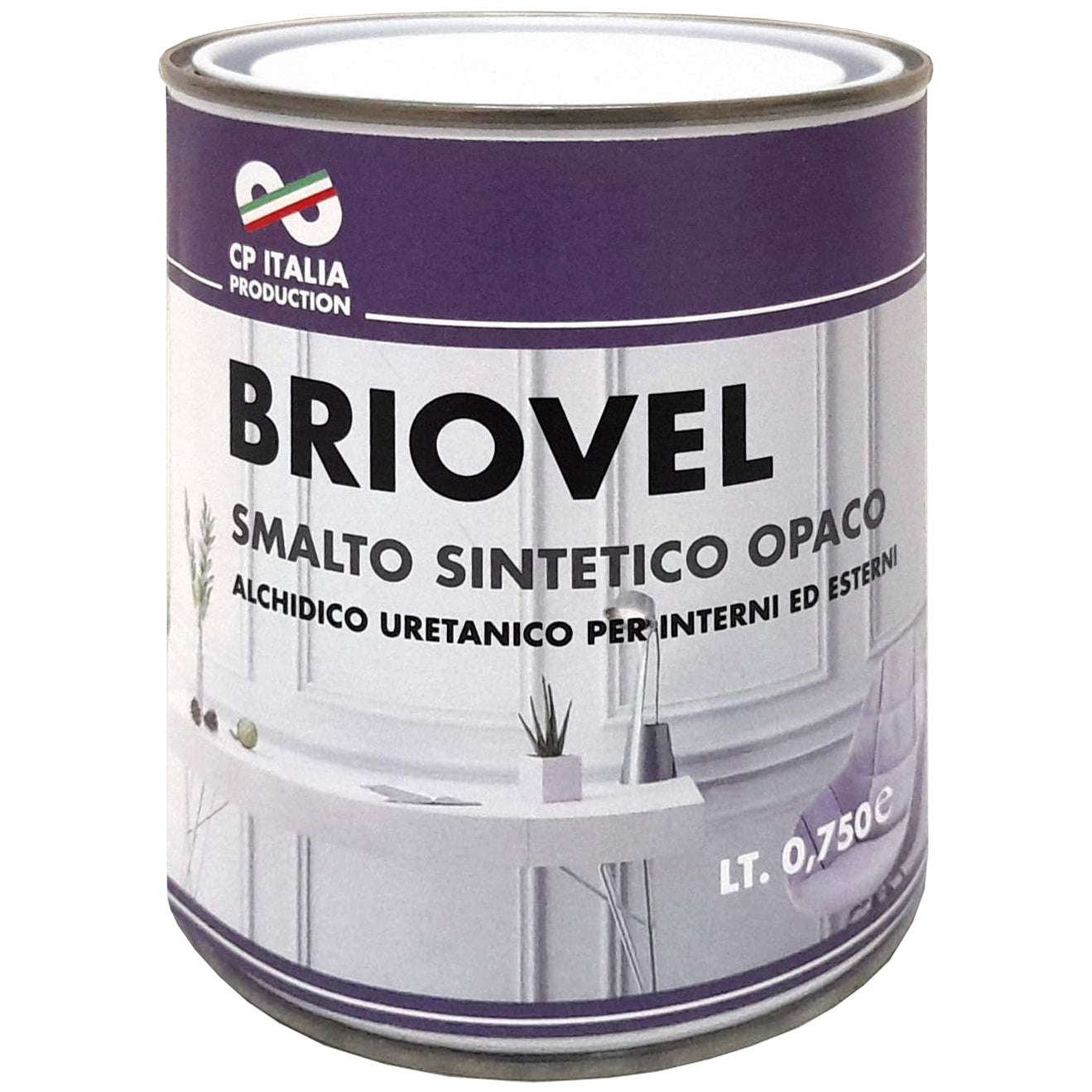 SMALTO BRIOVEL LT.0,375 BIANCO SATINATO  PZ 6,0