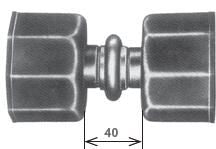 Calotta doppia zincata con cuscinetto per bifore - rullo 60mm