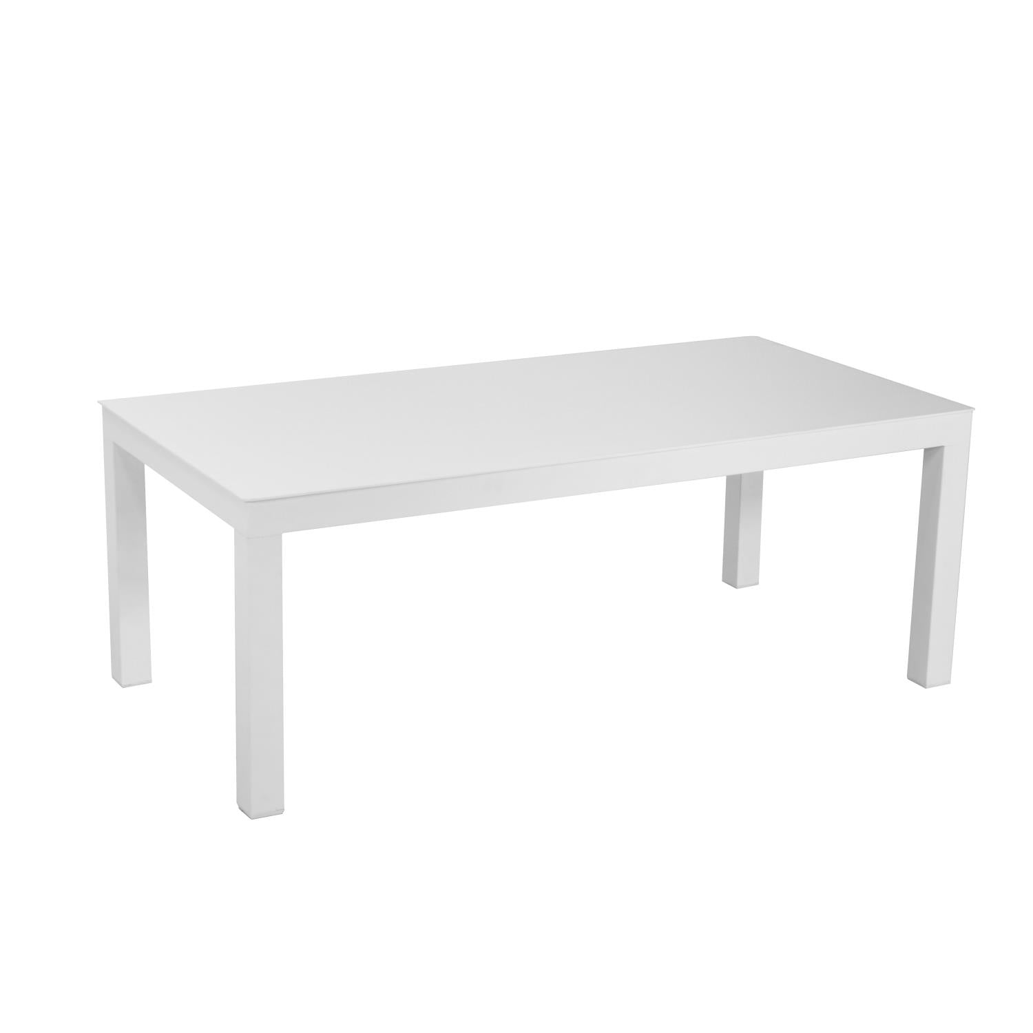 Tavolino 120x60xh45 cm in  Alluminio Bianco