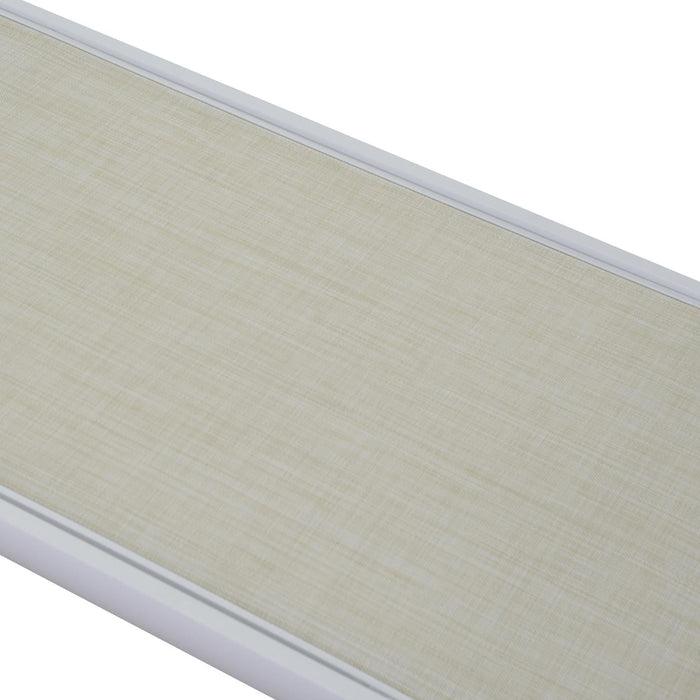 Lettino Prendisole da Giardino 195x55xh31 cm in Alluminio Cleveland Bianco