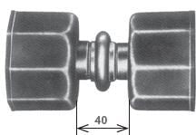 Calotta doppia zincata con cuscinetto per bifore - rullo 70 mm