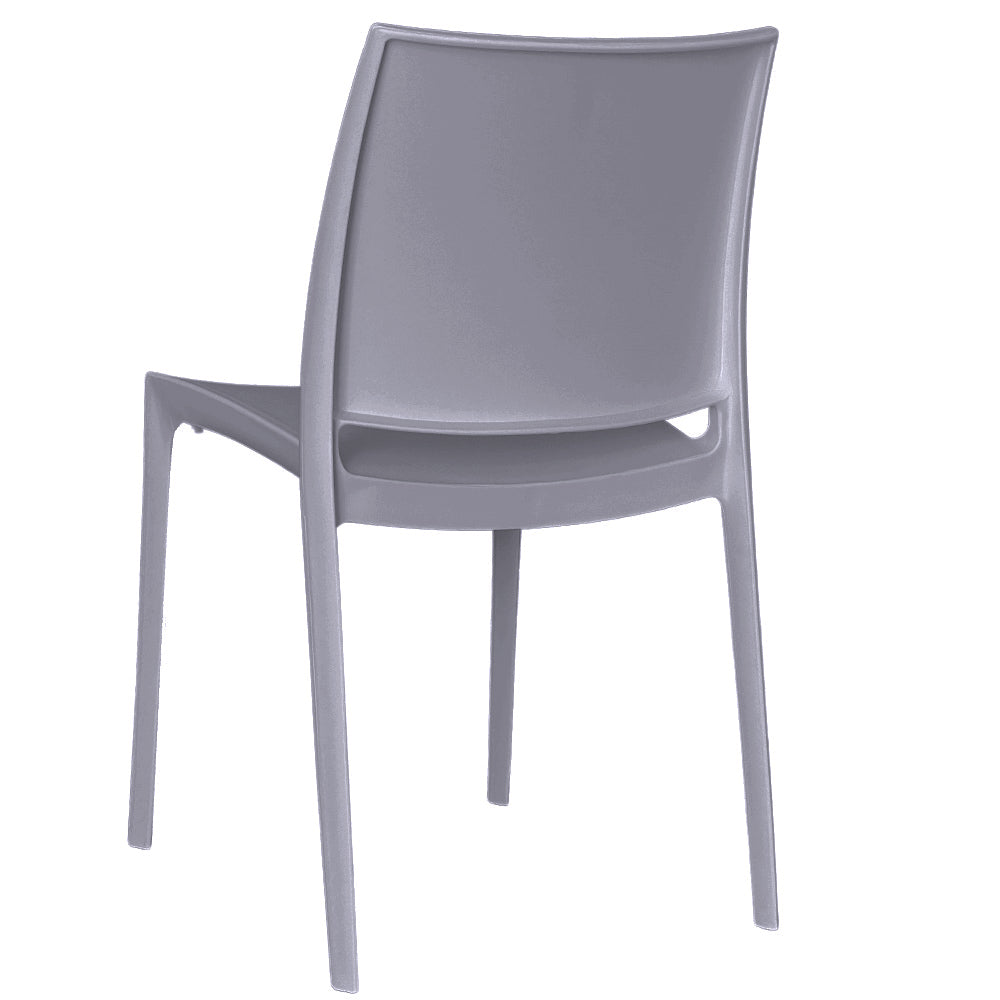 Sedia sala da pranzo altea in plastica colore grigio chiaro modello confort x 4