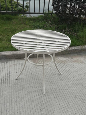 Tavolo da Giardino Ø60xh51 cm in Metallo Ragusa Avorio