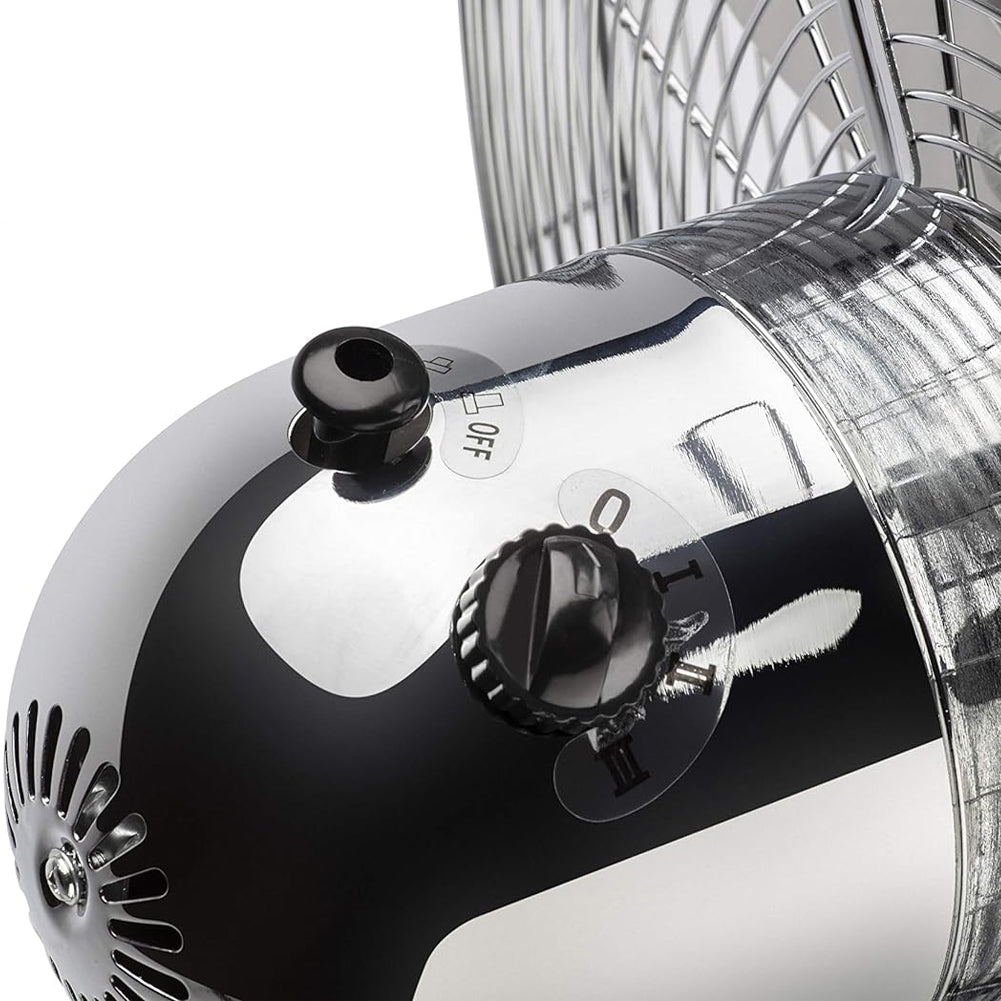 Ventilatore a Piantana Silenzioso in Acciaio 50 W 3 Velocità e Funzione Girevole