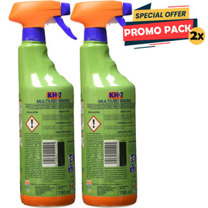 2 x 750 ml KH-7 Detersivo Multiuso Bagno Spray Mela Menta Piperita Igienizzante