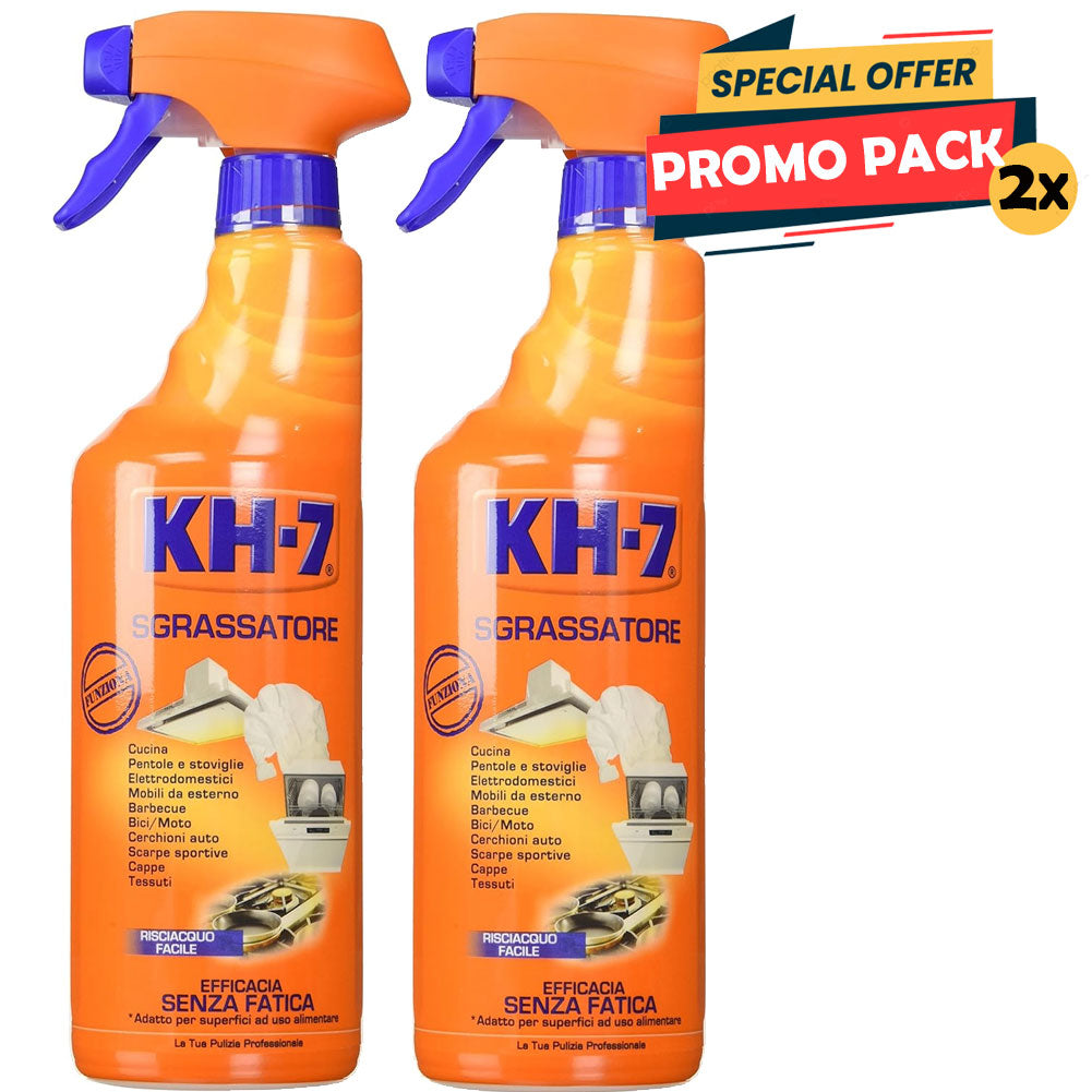 2 x 750 ml KH-7 Detersivo Multiuso Sgrassatore Super Potente Spray Senza Fatica