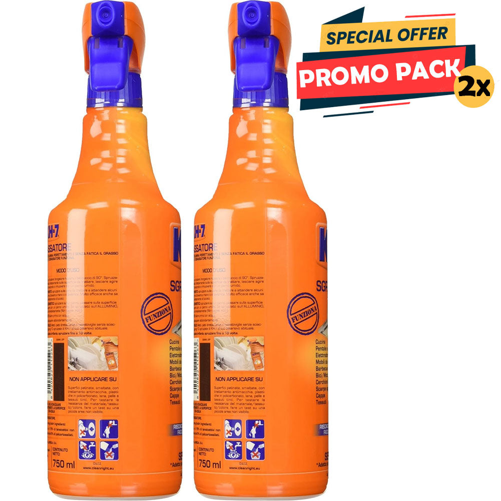 2 x 750 ml KH-7 Detersivo Multiuso Sgrassatore Super Potente Spray Senza Fatica