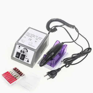 Fresa Elettrica per Unghie Lima Silenziosa Manicure Pedicure 6 Punte Accessori