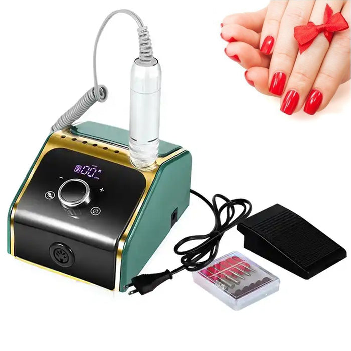 Fresa Elettrica per Unghie Lima Professionale Manicure Pedicure 6 Accessori 50 W