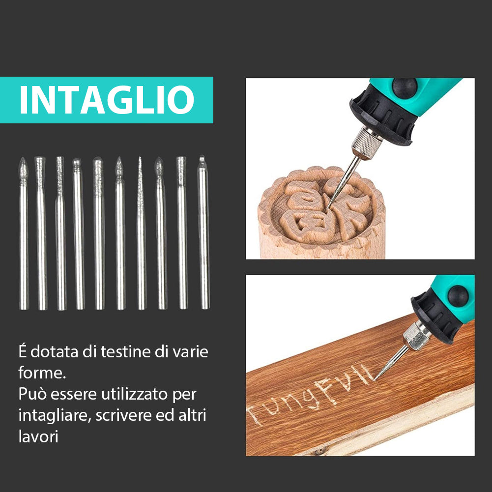 Mini smerigliatrice Elettrica Fresa Drill in Valigetta Strumento Rotativo 130W