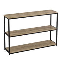 Scaffale a 3 Ripiani Libreria Ingresso in Metallo e Legno 120x30x80H cm