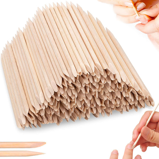 Set 300 Pezzi Bastoncini Spingi Cuticole in Legno Multifuzione Unghie Manicure