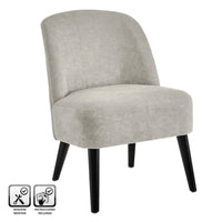 Poltrona Relax in Legno e Tessuto Colore Grigio Chiaro Mod. Petty 52x58x71H cm