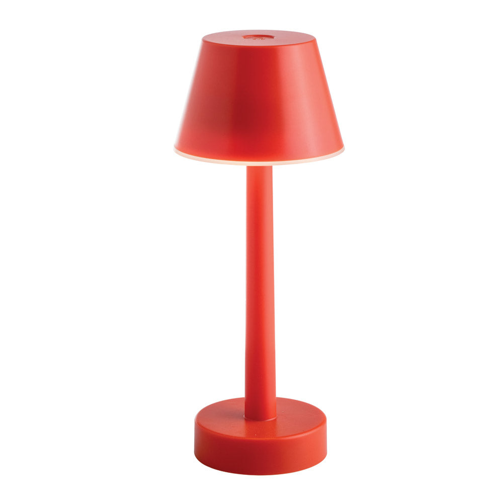 Lampada da Tavolo a Batteria Ricaricabile Led Colorata Grillo Sovil Colore: Rosso