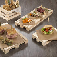 Tagliere a Forma di Pallet in Legno Pedana 15 x 20 cm Antipasti Affettati Salumi