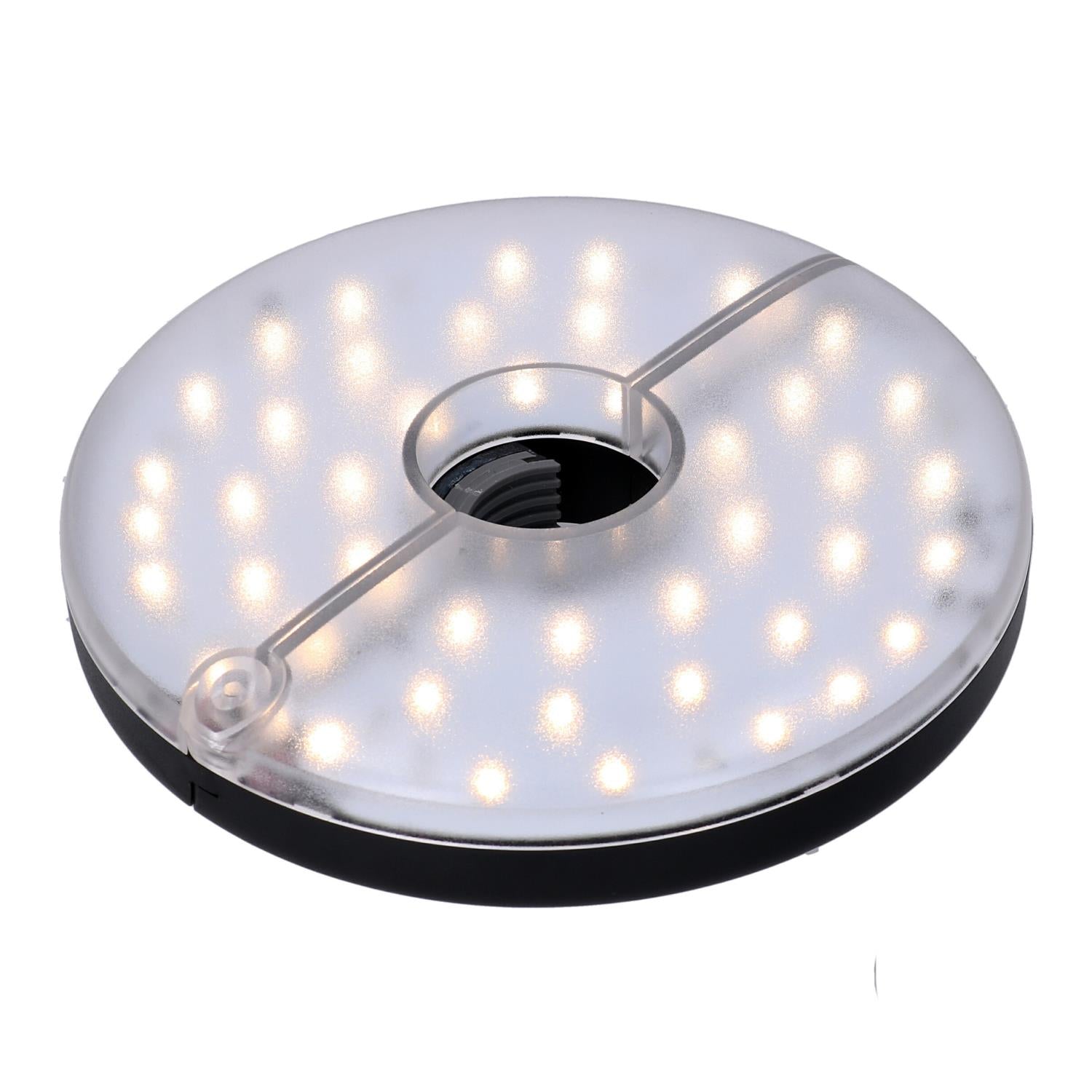 Lampada LED per Ombrellone Ø20xh5 cm a Batteria Trasparente