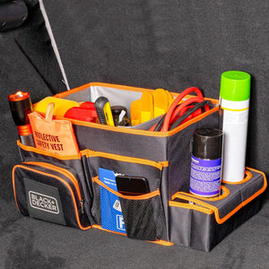 BLACK+DECKER Borsa Organizer Bagagliaio con Tracolla e Portabevande da Viaggio