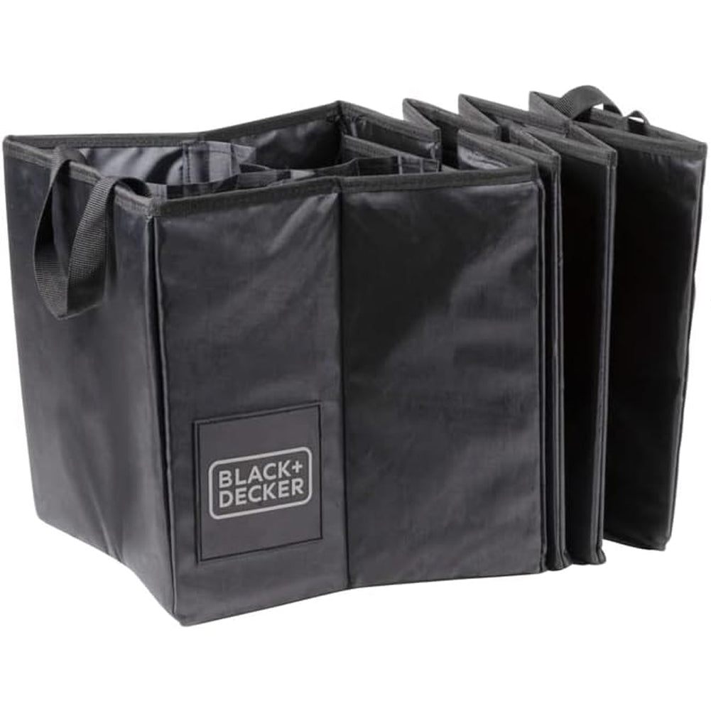 BLACK+DECKER Contenitore Organizer Pieghevole Bagagliaio Auto 5 Vani 110x30x30cm