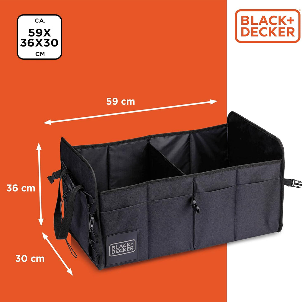 BLACK+DECKER Organizer Borsa da Bagagliaio Pieghevole Baule Portaoggetti per Auto