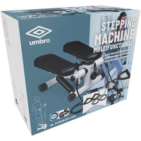 Stepper per Allenamento Palestra con Display LDC e 2 Fasce Elastiche Umbro