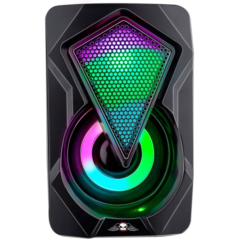 Kit Subwoofer Casse Speaker Gaming Aux USB Bluetooth Altoparlanti con Luci RGB