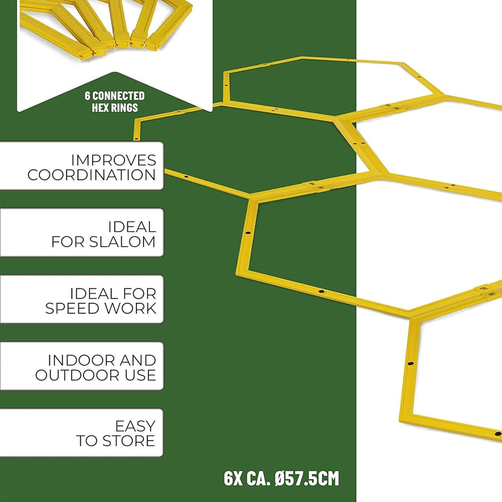 Scala di Coordinazione 6 Esagoni Allenamento Calcio Ostacoli Allenamento Agilità