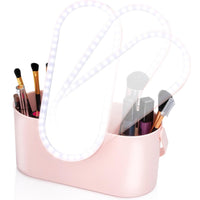 Organizer Beauty Case Make Up con Specchio Led Regolabile e Ricaricabile USB