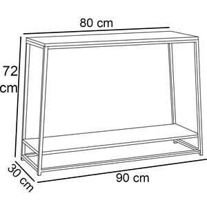 Consolle per Ingresso Soggiorno Design Industrial Forma Trapezio Tavolino Stretto