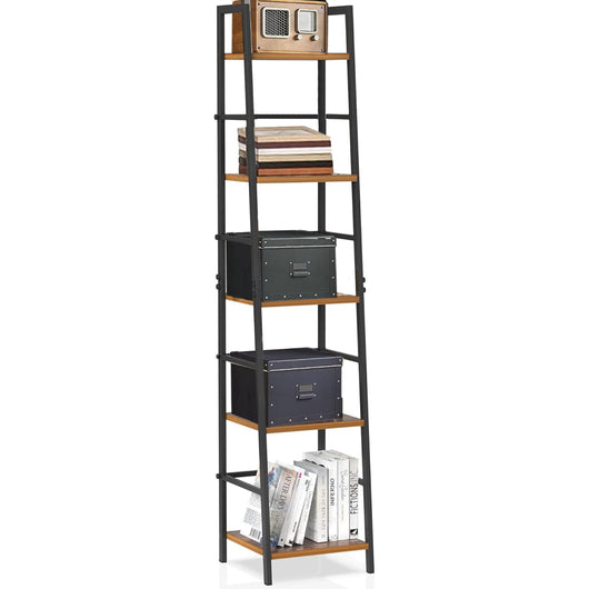 Scaffale 5 Livelli Industrial Libreria Unità di Mensole Multiuso 34x34x163 cm