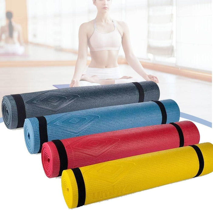 Set 2 x Tappetini Yoga Antiscivolo 175 x 60 cm Materassini Allenamento Fitness