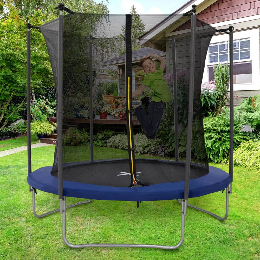 Trampolino Elastico Molla da Giardino Tappeto Esterno Rete Sicurezza 244 x 51 cm