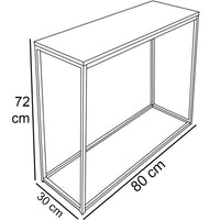 Consolle per Ingresso Soggiorno Tavolo Stretto in Legno e Struttura in Metallo