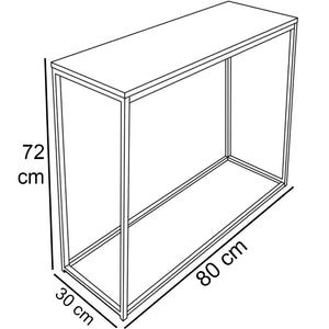 Consolle per Ingresso Soggiorno Tavolo Stretto in Legno e Struttura in Metallo