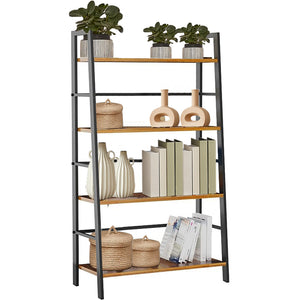 Scaffale 4 Livelli Industrial Libreria Unità di Mensole Multiuso 34x63x117 cm