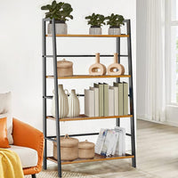 Scaffale 4 Livelli Industrial Libreria Unità di Mensole Multiuso 34x63x117 cm