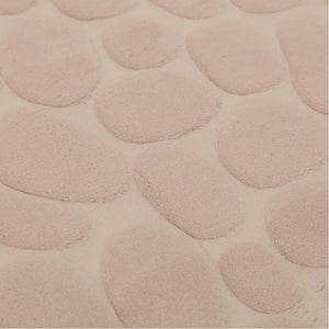 Tappeto da Bagno Antiscivolo Tappetino Microfibra Effetto Pietra 60x40cm Beige